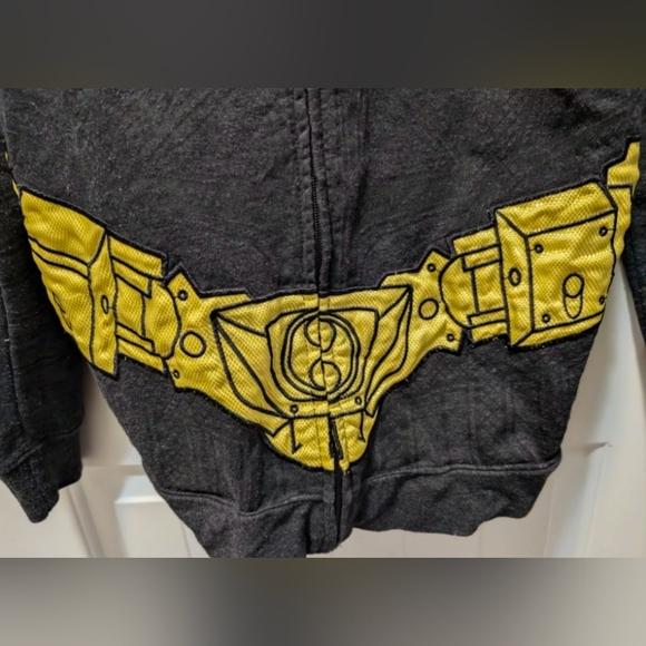 BATMAN The Dark Knight Gotham Hoodie with Cape Costume Men's Size XL DC Comics - Picture 2 of 8